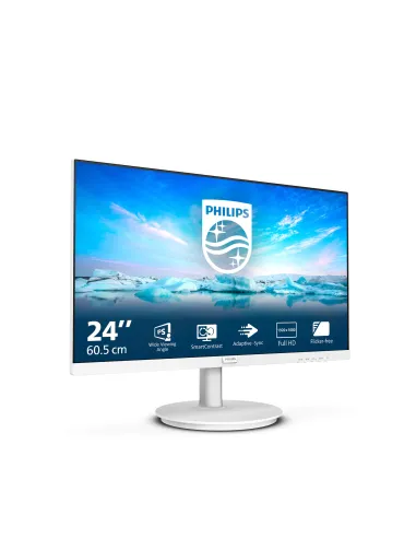 Philips V Line 241V8AW 00 pantalla para PC 60,5 cm (23.8") 1920 x 1080 Pixeles Full HD LCD Blanco