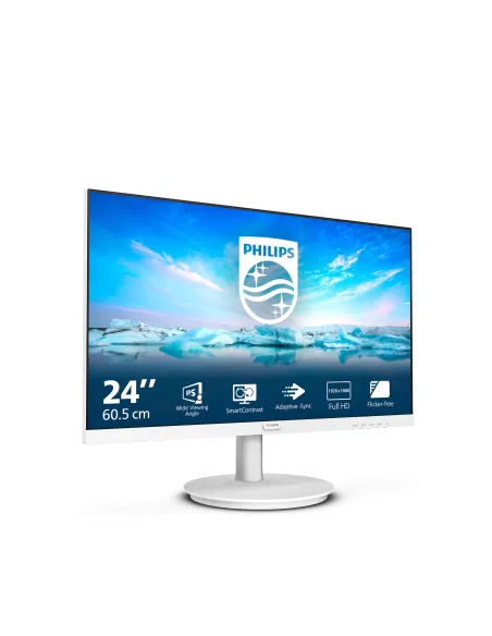 Philips V Line 241V8AW 00 pantalla para PC 60,5 cm (23.8") 1920 x 1080 Pixeles Full HD LCD Blanco