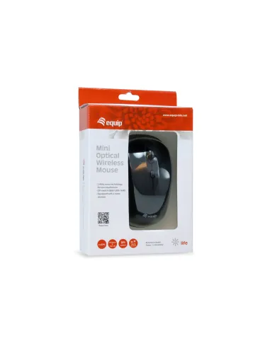 Equip 245108 ratón Viajes Ambidextro RF inalámbrico Óptico 1600 DPI