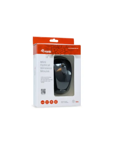 Equip 245108 ratón Viajes Ambidextro RF inalámbrico Óptico 1600 DPI