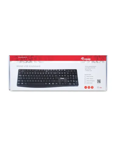 Equip 245211 teclado Oficina USB QWERTY Español Negro