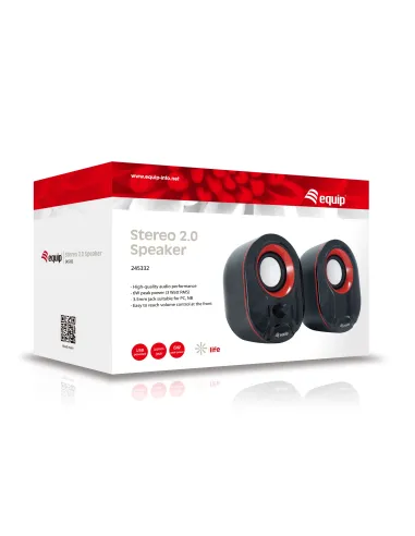 Equip 245332 altavoz Negro, Rojo Alámbrico 3 W