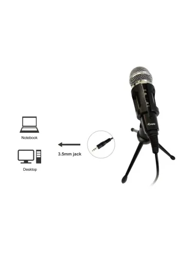 Equip 245341 micrófono Negro Micrófono de superficie para mesa