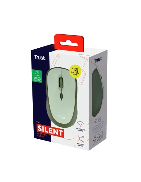 Trust Yvi+ ratón Oficina mano derecha RF inalámbrico Óptico 1600 DPI