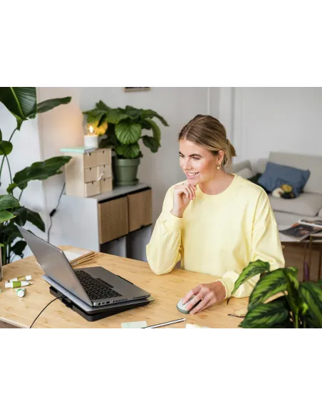 Trust Yvi+ ratón Oficina mano derecha RF inalámbrico Óptico 1600 DPI