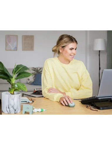 Trust Yvi+ ratón Oficina mano derecha RF inalámbrico Óptico 1600 DPI