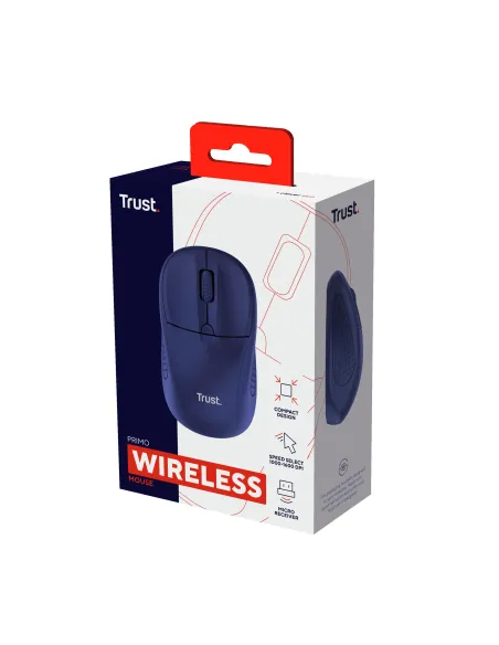 Trust Primo ratón Viajes Ambidextro RF inalámbrico Óptico 1600 DPI