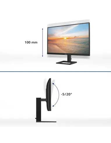 Philips 1000 series 24E1N1300AE 00 pantalla para PC 60,5 cm (23.8") 1920 x 1080 Pixeles Full HD LCD Negro