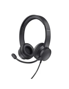 Trust HS-150 Auriculares Alámbrico Diadema Oficina Centro de llamadas Negro