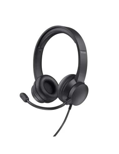 Trust HS-150 Auriculares Alámbrico Diadema Oficina Centro de llamadas Negro