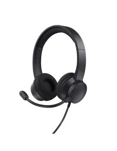 Trust HS-260 Auriculares Alámbrico Banda para cuello Oficina Centro de llamadas USB tipo A Negro