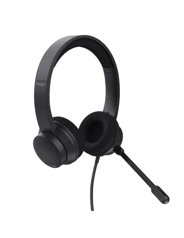 Trust HS-260 Auriculares Alámbrico Banda para cuello Oficina Centro de llamadas USB tipo A Negro