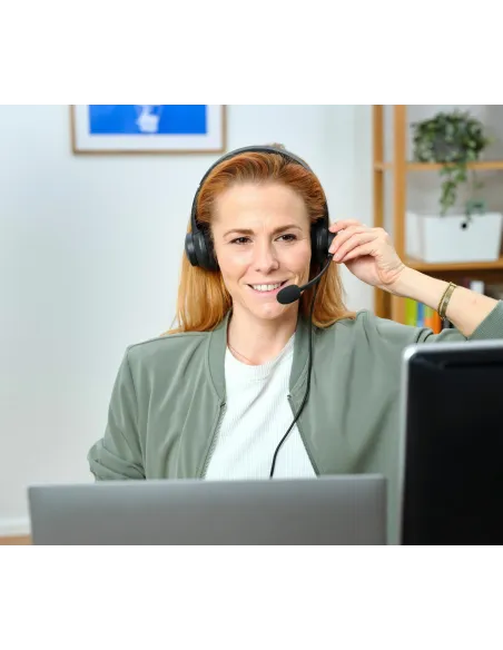 Trust HS-260 Auriculares Alámbrico Banda para cuello Oficina Centro de llamadas USB tipo A Negro