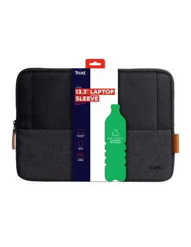 Trust Lisboa 33,8 cm (13.3") Funda Negro, Gris