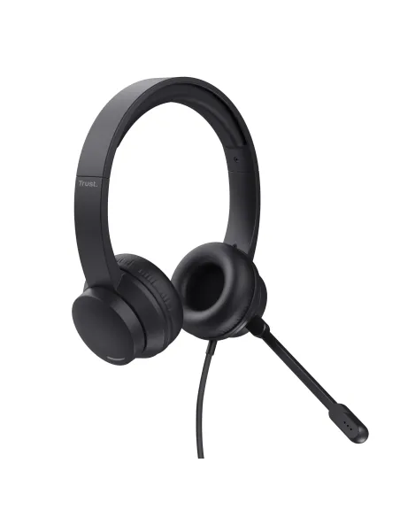 Trust HS-201 Auriculares Alámbrico Diadema Oficina Centro de llamadas USB tipo A Negro