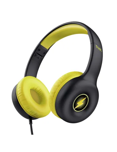 Trust Nouna Auriculares Alámbrico Diadema Llamadas Música Negro, Amarillo