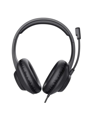 Trust Ayda Max USB Auriculares Alámbrico Diadema Oficina Centro de llamadas USB Type-C   USB Type-A Negro