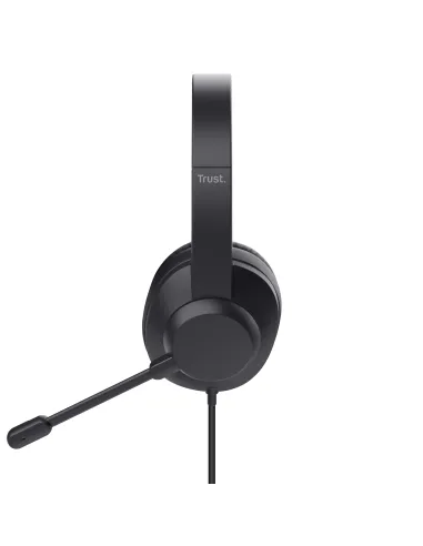 Trust Ayda Max USB Auriculares Alámbrico Diadema Oficina Centro de llamadas USB Type-C   USB Type-A Negro