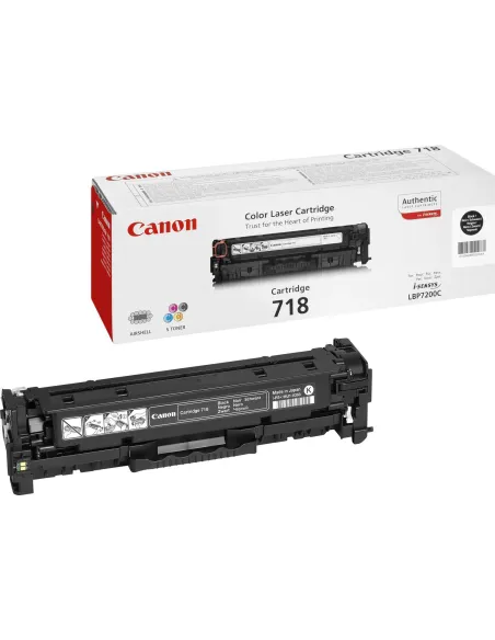 Canon CRG-718 Bk cartucho de tóner 1 pieza(s) Original Negro