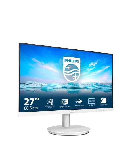 Philips V Line 271V8AW 00 pantalla para PC 68,6 cm (27") 1920 x 1080 Pixeles Full HD LCD Blanco