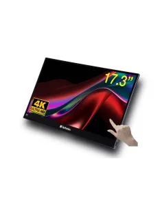 Verbatim 32239 pantalla para PC 43,9 cm (17.3") 3840 x 2160 Pixeles 4K Ultra HD LCD Pantalla táctil Negro