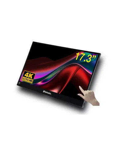 Verbatim 32239 pantalla para PC 43,9 cm (17.3") 3840 x 2160 Pixeles 4K Ultra HD LCD Pantalla táctil Negro