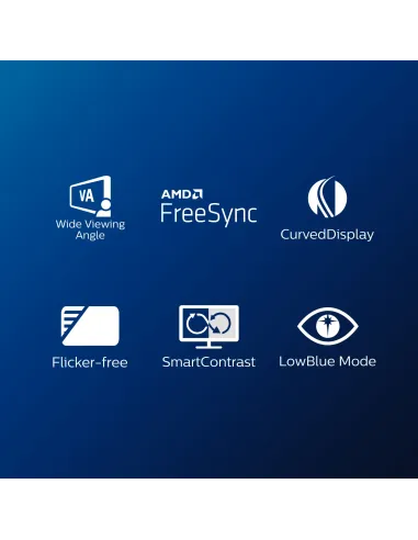 Philips E Line 322E1C 00 pantalla para PC 80 cm (31.5") 1920 x 1080 Pixeles Full HD LCD Negro