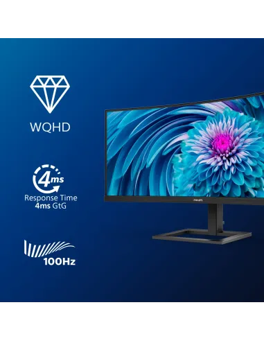 Philips E Line 346E2CUAE 00 pantalla para PC 86,4 cm (34") 3440 x 1440 Pixeles Wide Quad HD+ LCD Negro