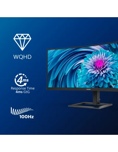 Philips E Line 346E2CUAE 00 pantalla para PC 86,4 cm (34") 3440 x 1440 Pixeles Wide Quad HD+ LCD Negro