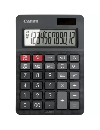 Canon AS-120 II calculadora Escritorio Pantalla de calculadora Negro