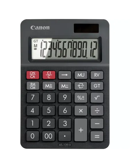 Canon AS-120 II calculadora Escritorio Pantalla de calculadora Negro