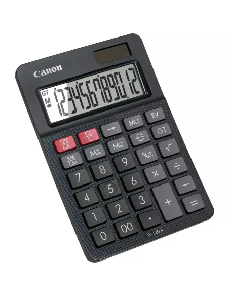 Canon AS-120 II calculadora Escritorio Pantalla de calculadora Negro