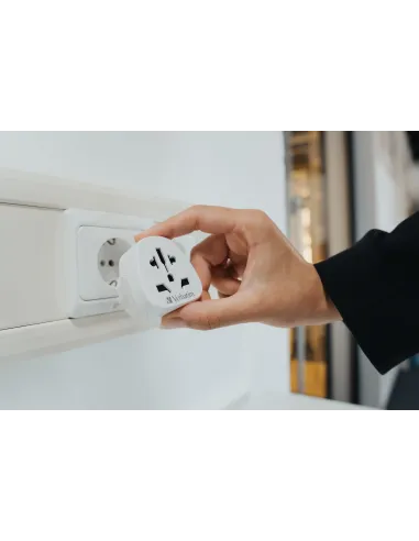 Verbatim WTEU-02 adaptador de enchufe eléctrico Tipo F Universal Blanco
