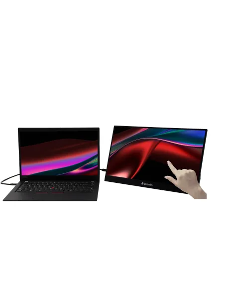 Verbatim 49591 pantalla para PC 35,6 cm (14") 1920 x 1080 Pixeles Full HD LCD Pantalla táctil Negro