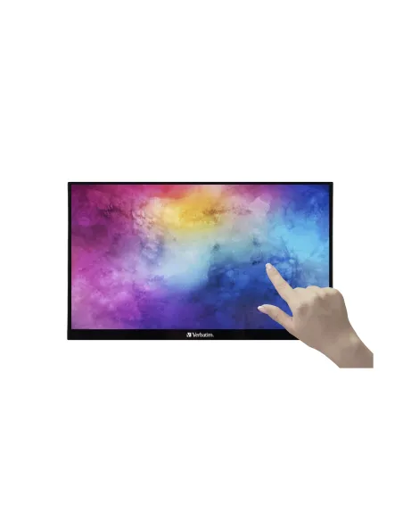 Verbatim 49591 pantalla para PC 35,6 cm (14") 1920 x 1080 Pixeles Full HD LCD Pantalla táctil Negro