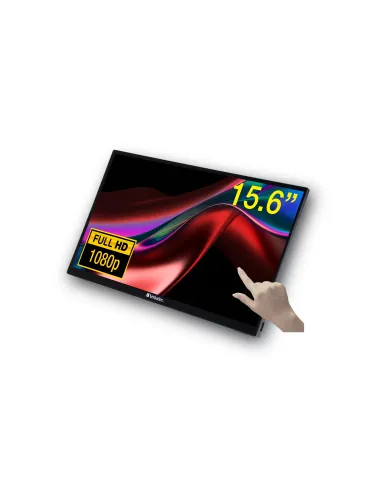 Verbatim 49592 pantalla para PC 39,6 cm (15.6") 1920 x 1080 Pixeles Full HD LCD Pantalla táctil Negro
