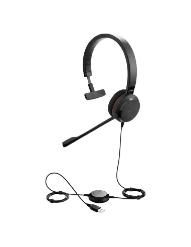Jabra Evolve 20 Auriculares Alámbrico Diadema Oficina Centro de llamadas USB tipo A Negro