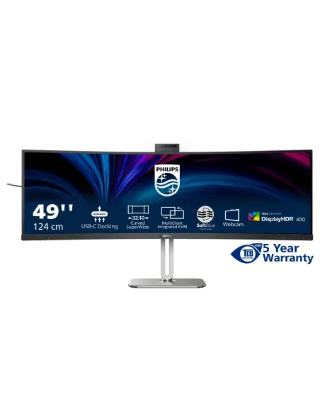 Philips 49B2U6900CH 00 pantalla para PC 124 cm (48.8") 5120 x 1440 Pixeles Dual QHD LCD Negro