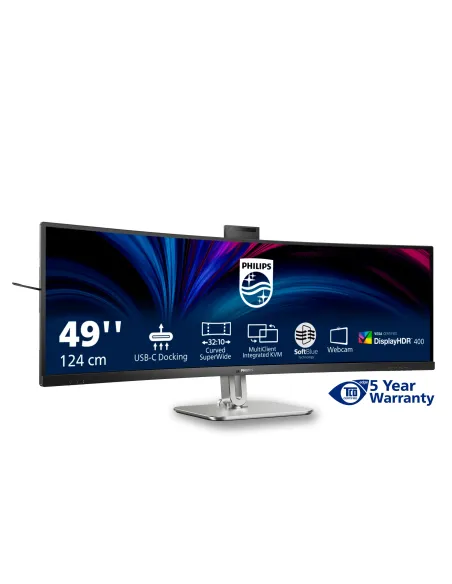 Philips 49B2U6900CH 00 pantalla para PC 124 cm (48.8") 5120 x 1440 Pixeles Dual QHD LCD Negro