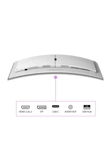 Philips Evnia 8000 49M2C8900L 00 pantalla para PC 124,2 cm (48.9") 5120 x 1440 Pixeles Dual QHD QD-OLED Blanco