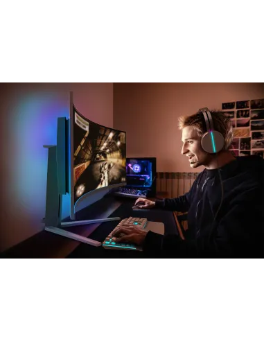 Philips Evnia 8000 49M2C8900L 00 pantalla para PC 124,2 cm (48.9") 5120 x 1440 Pixeles Dual QHD QD-OLED Blanco