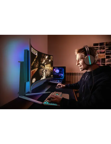 Philips Evnia 8000 49M2C8900L 00 pantalla para PC 124,2 cm (48.9") 5120 x 1440 Pixeles Dual QHD QD-OLED Blanco