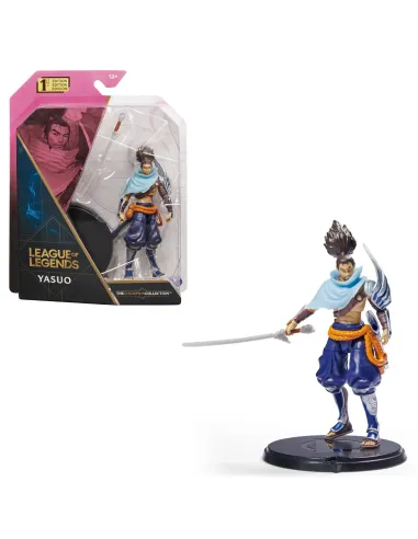 League of Legends , figura coleccionable de Yasuo de 10,2 cm con detalles de gran calidad y un accesorio de espada, Colección