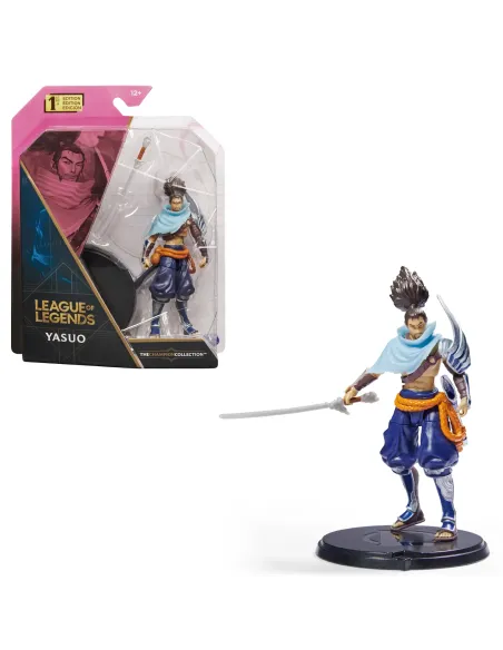 League of Legends , figura coleccionable de Yasuo de 10,2 cm con detalles de gran calidad y un accesorio de espada, Colección