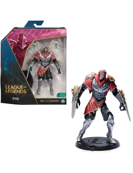 League of Legends - FIGURA PREMIUM ZED - Figura Zed 15 cm Coleccionable - Detalles de Gran Calidad y 2 accesorios - Colección