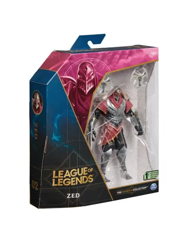 League of Legends - FIGURA PREMIUM ZED - Figura Zed 15 cm Coleccionable - Detalles de Gran Calidad y 2 accesorios - Colección