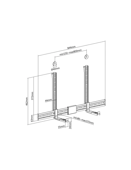 Equip Soporte universal para barra de sonido