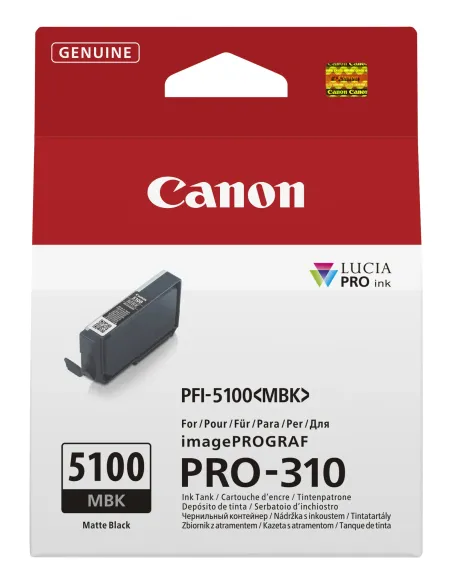 Canon PFI-5100 MBK cartucho de tinta 1 pieza(s) Original Negro mate