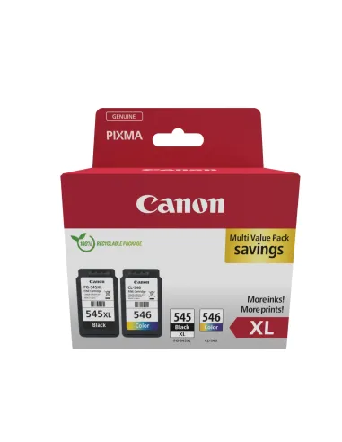 Canon 8286B012 cartucho de tinta 2 pieza(s) Original Alto rendimiento (XL) Negro, Cian, Magenta, Amarillo