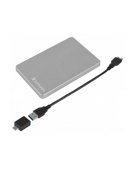 Disco duro externo verbatin store n go alu slim 1tb 2.5 pulgadas usb 3.2